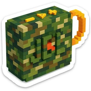 military-themed portable JBL speaker in camouflage colors sticker