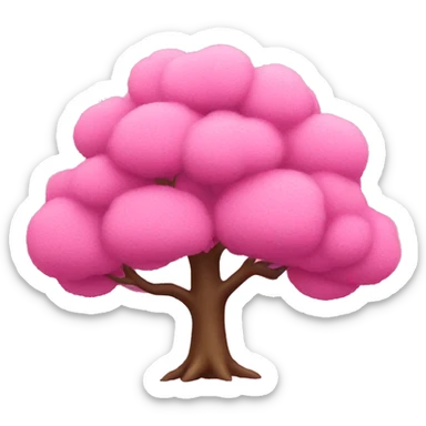 pink tree  sticker