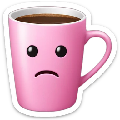 Pink mug with the sentence "hot coffee hot ideas sticker