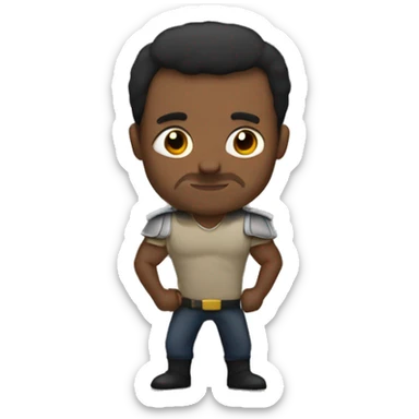 Hombre fuerte sticker