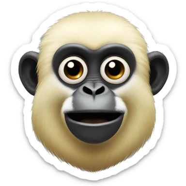 Funky monkey gibbon sticker
