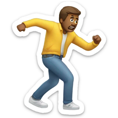 man hit by aguy gets hit by car' car sticker