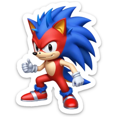 Red Sonic sticker