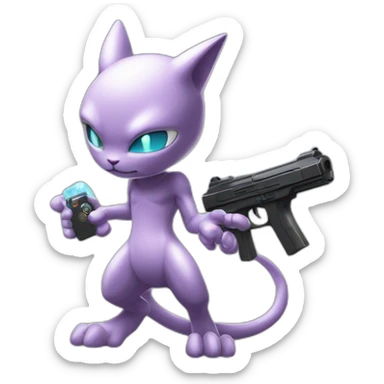 mewtwo with a glock 26 sticker