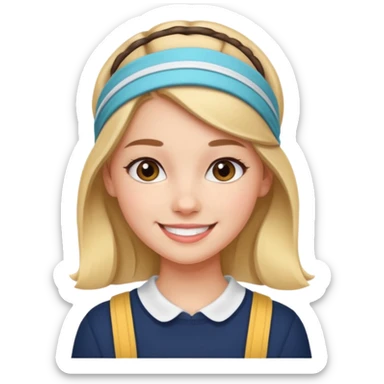 Preppy trendy oink girl sticker