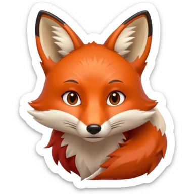 Fox minimalistic sexy sticker