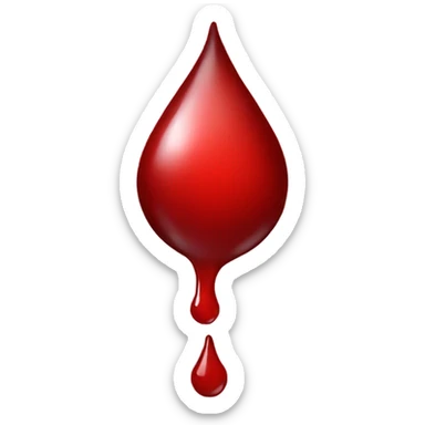 Blood drop sticker