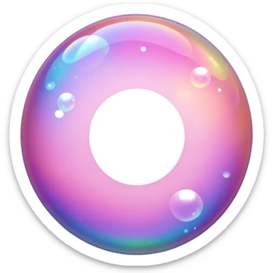 pink sparkling shiny bubble sticker