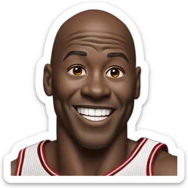 ecstatic Michael Jordan sticker