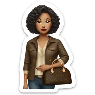Woman with Louis Vuitton bag  sticker