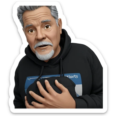 old man with grey hair sticker