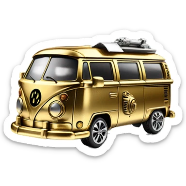 Hot wheels 1971 C-3po Volkswagen caravan with rear spoiler tarnished sticker