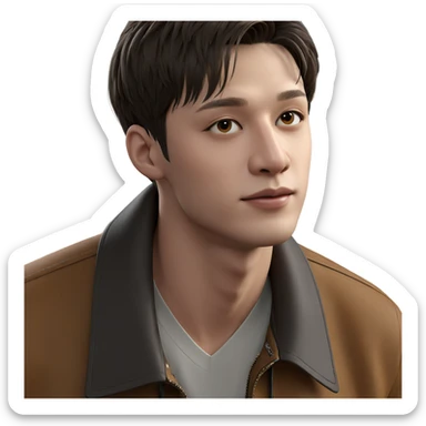 portrait of a stylish man sticker