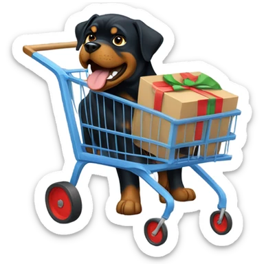 Rottweiler hauling a load  sticker