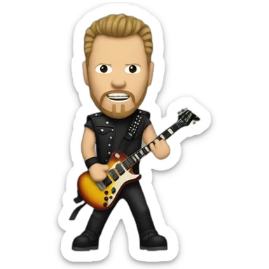 James Hetfield with Flying V sticker