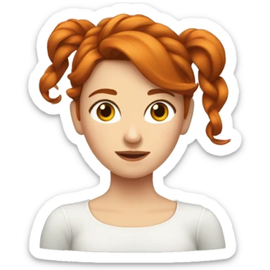 Femme rousse qui croise ses bras  sticker