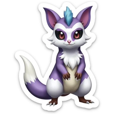 ShinyFurret-Absol-Noibat-Noivern-Hybrid (Full body) sticker