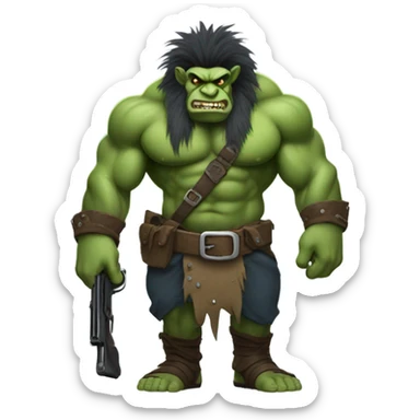 Troll with a gun sticker