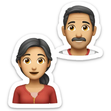 Pareja abrazados sticker