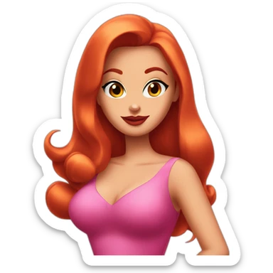 Jessica Rabbit in a pink dress. sticker
