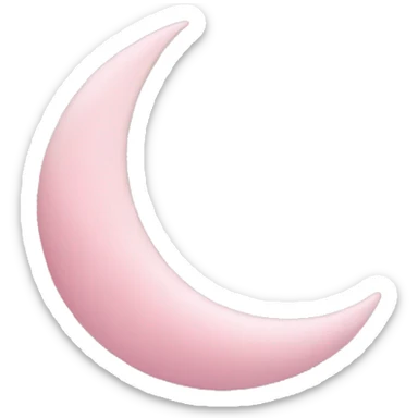 Light pink crescent with light pink moon and star  sticker