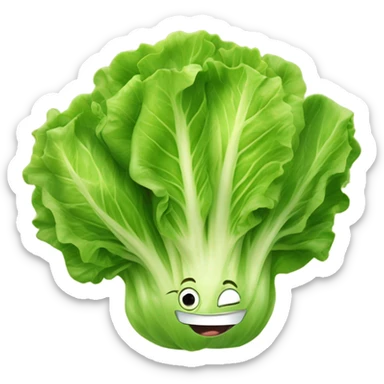 lettuce with happy face sticker