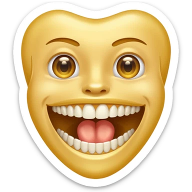 gold tooth no smile sticker