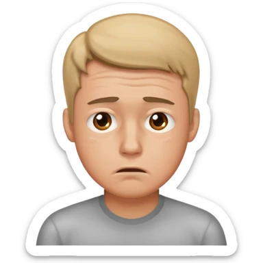 Overwhelmed man sticker