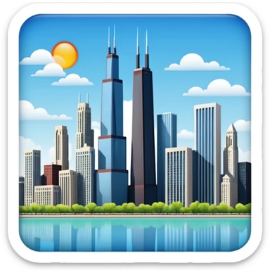 Chicago skyline  sticker