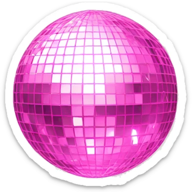 light Pink disco ball sticker