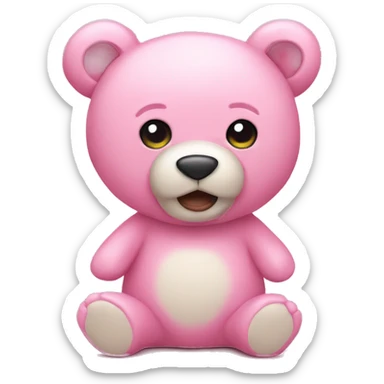 Pink teddy bear  sticker