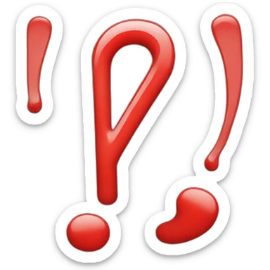 red exclamation mark sticker