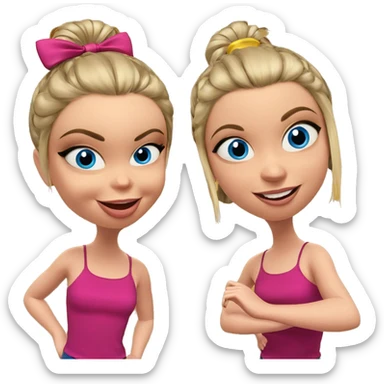 smiling girl with blue eyes sticker