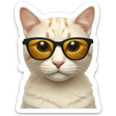 Cat with sunglasses sticker