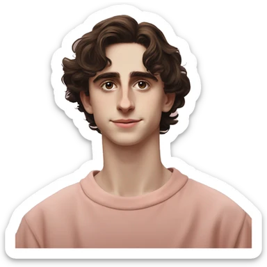 Single, simple, aesthetic timothee chalamet in call me by your name movie sticker