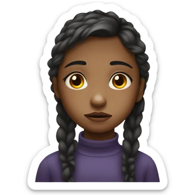 girl want to cry sticker