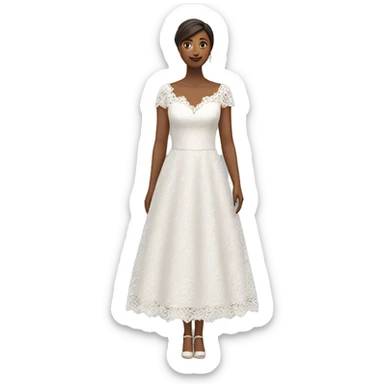 short sleeve lace wedding dress sticker