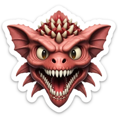 Stranger things demogorgon head sticker