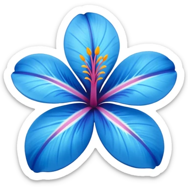 aestetic hawaian flower blue sticker