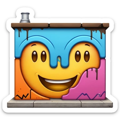 Graffiti painting top wall sticker