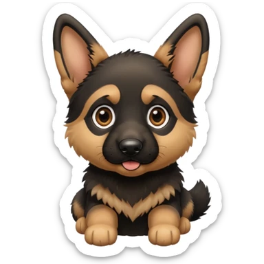 German shepherd puppy cute sticker
