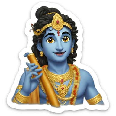 Lord Krishna Flute sticker