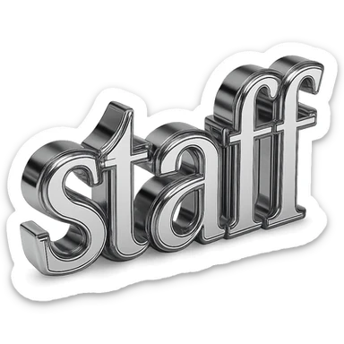 simple text saying "staff" sticker