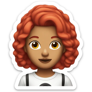 Karol g singer with red hair  sticker