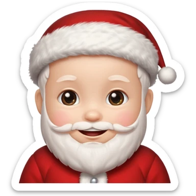 a baby wearing santa clothes sticker