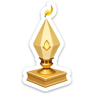 Lanterna flutuante pequena, de papel translúcido, formato retangular/cilíndrico alongado, aberta em cima e embaixo, com luz dourada suave interna, sem alça, sem metal, sem decoração. sticker