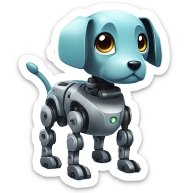 kawaii quadruped robot sticker