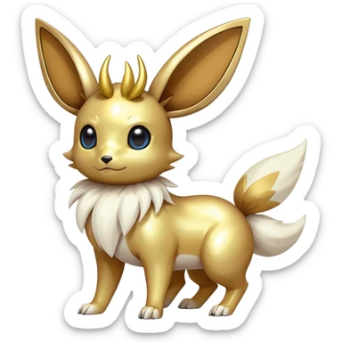 Shiny-Eeveelution-Cute-Fakemon-Beetle-Pokémon-fusion full body sticker