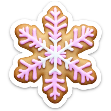 pink snowflake cookie  sticker