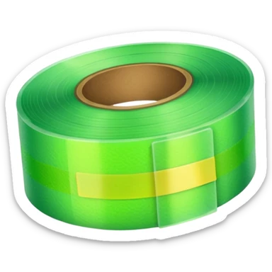 emoji of warm light green tape sticker